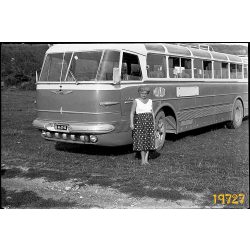   Ikarus 55 korai autóbusz, jármű, közlekedés, 1950-es évek. Eredeti fotó negatív. 