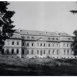   Erdődy-Pallavicini-kastély (Keglevich-kastély) Szilvásvárad, épület, kommunizmus, Heves megye, helytörténet, 1953,  1950-es évek, Eredeti fotó, papírkép. 