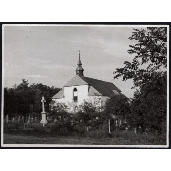 A mátraverebélyi Nagyboldogasszony-templom, Mátraverebély, Nógrád megye, templom, egyház, vallás, helytörténet, 1948. augusztus. 15., 1940-es évek, Eredeti fotó, papírkép.   