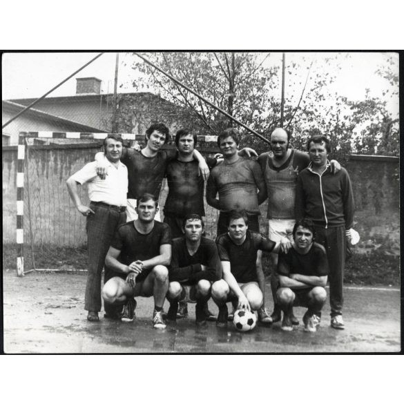 Focicsapat, labdarúgás, sport, lyukacsos póló, szocializmus, 1960-as évek, Eredeti fotó, papírkép.